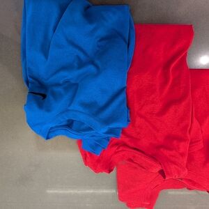 Nike Drifit 100% Poly Shirt, Blue, Red, Size L